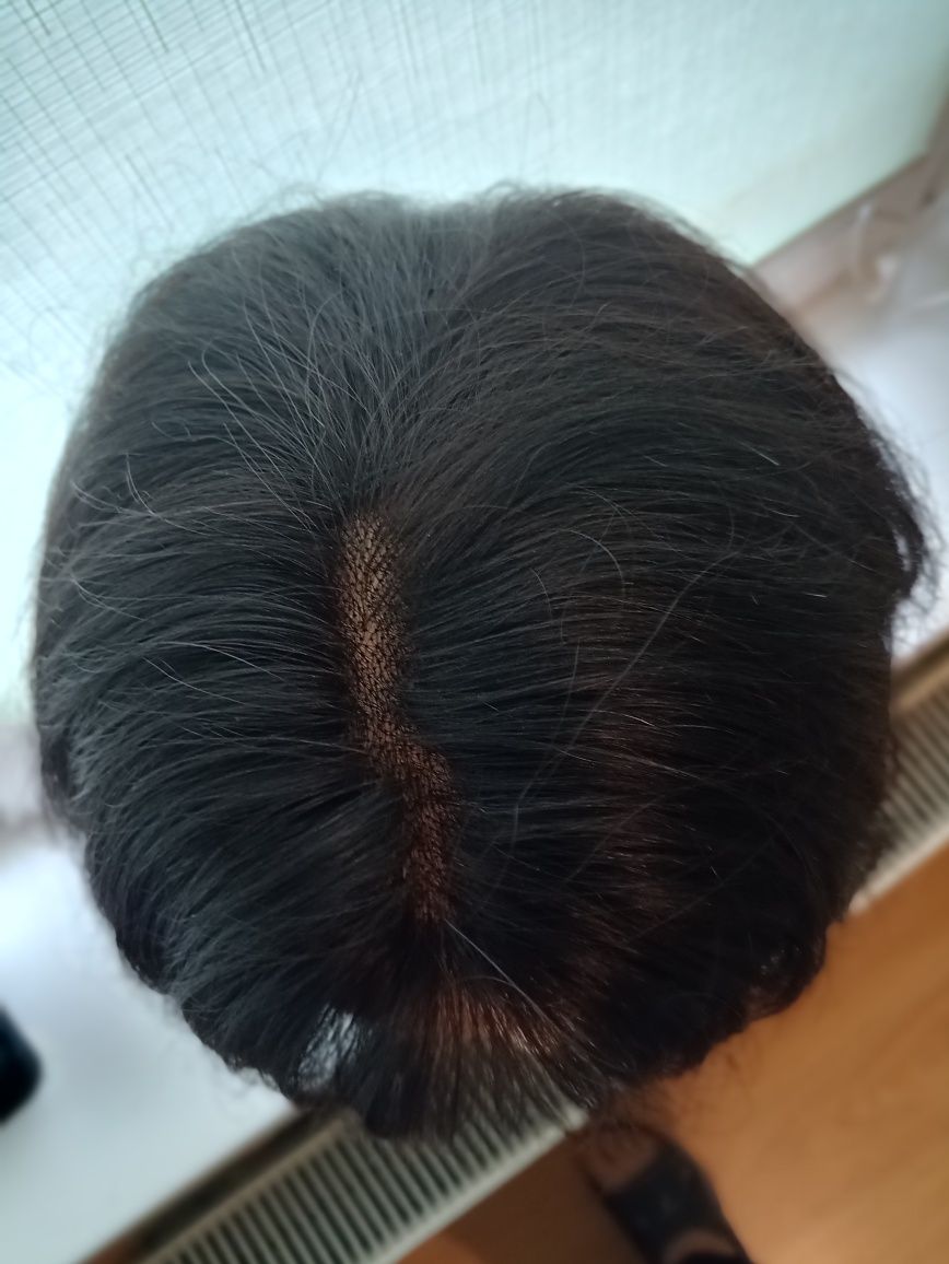 Перука парик волос , натуральне волосся система на сіточці