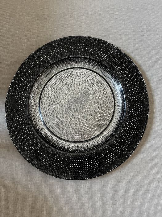 Home&you talerz srebrny czarny