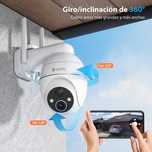 câmera videovigilância, painel solar, rotativa, WI-FI, 2K, NOVA