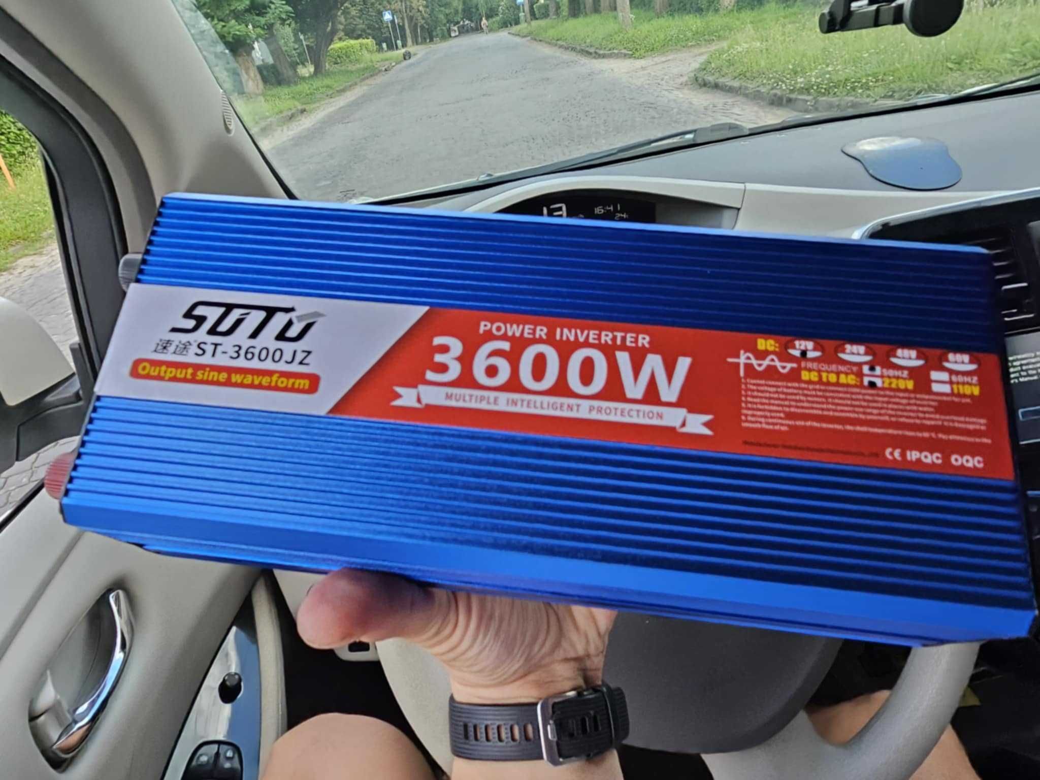 Інвертор (перетворювач напруги) 24в-220в 3600W SUTU чистий синус