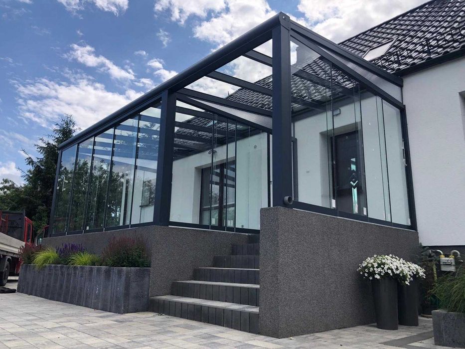 Aluminiowy ORÓD przeszklony CAŁY 10m x 4m RESTAURACJA DOM WIATA