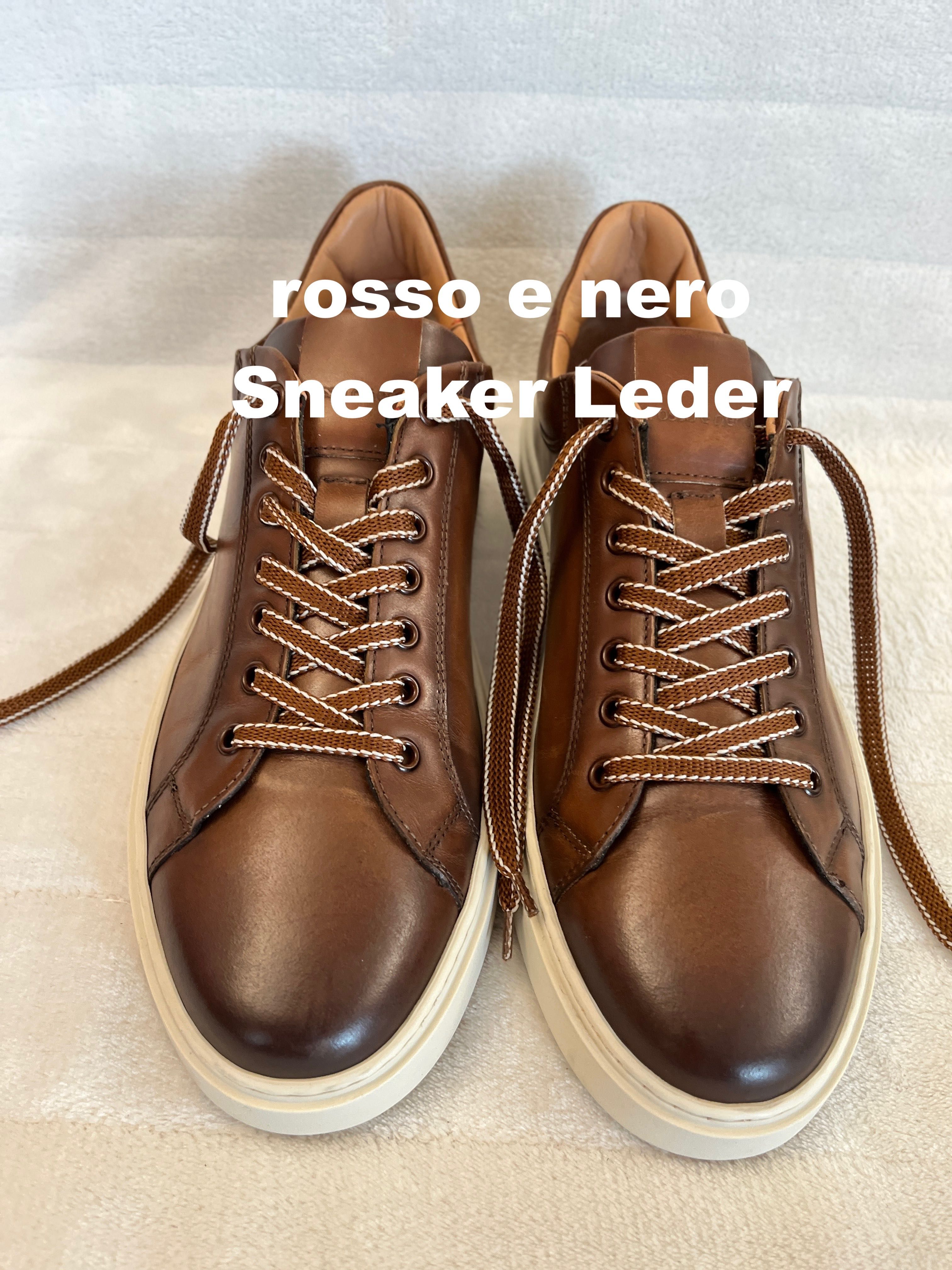 Rosso e Nero schuhe skórzane sneakersy męskie rozmiar 43