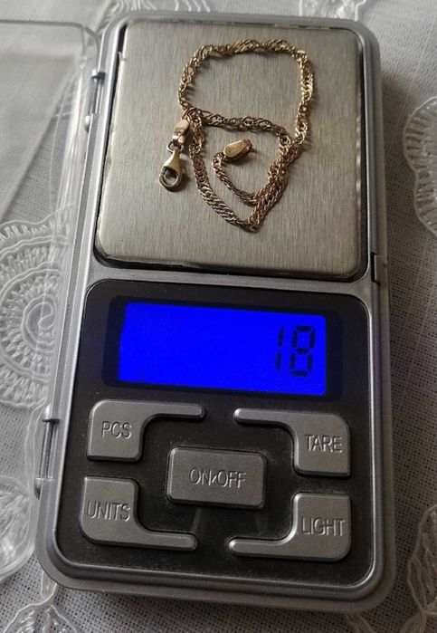 Złota 585 14ct 1,8 Gr bransoletka singapur złoto żółte