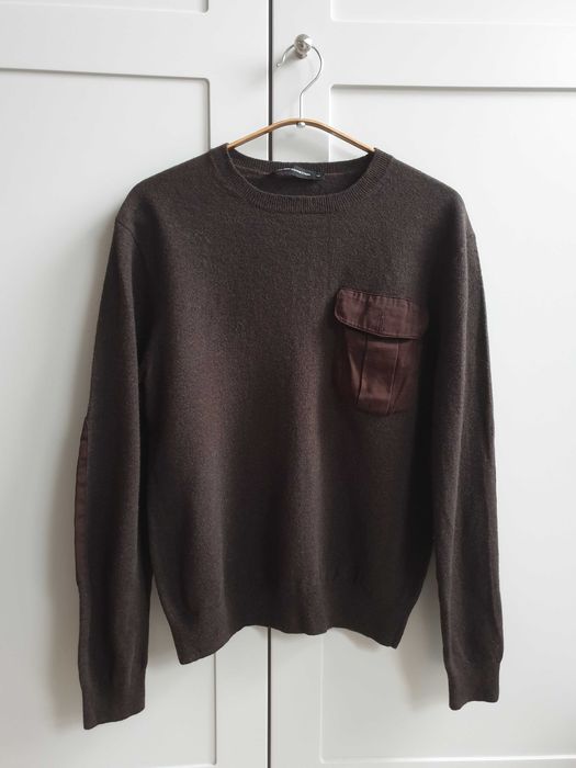 Brązowy czekoladowy wełniany sweter French Connection 36 38