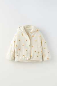 Куртка ZARA 98,110 см для дівчаток дитяча молочна курточка біла