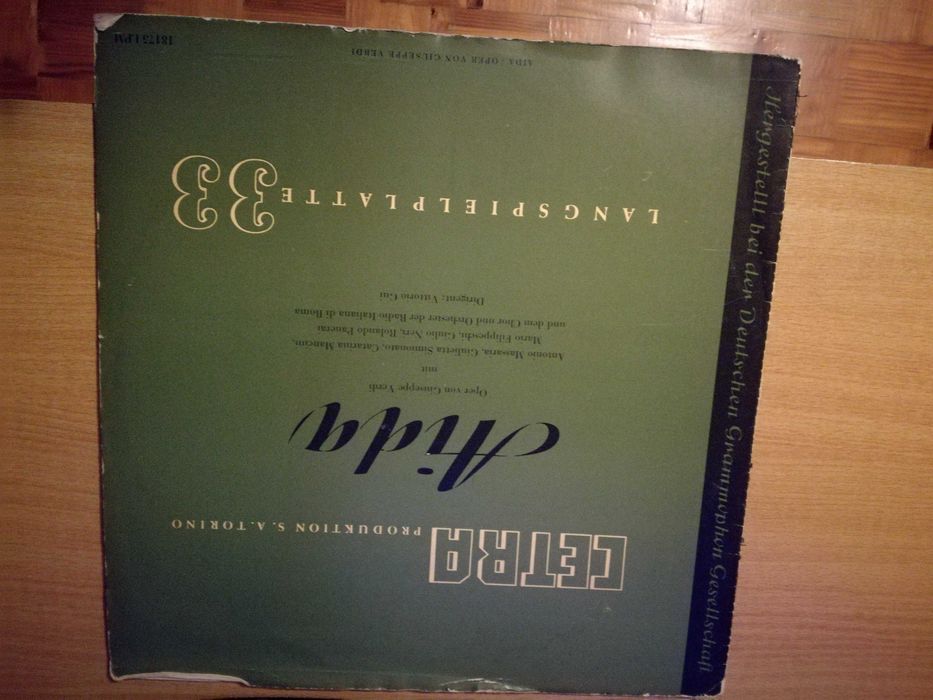 Disco Vinil especial antigo Giuseppe Verdi - AIDA