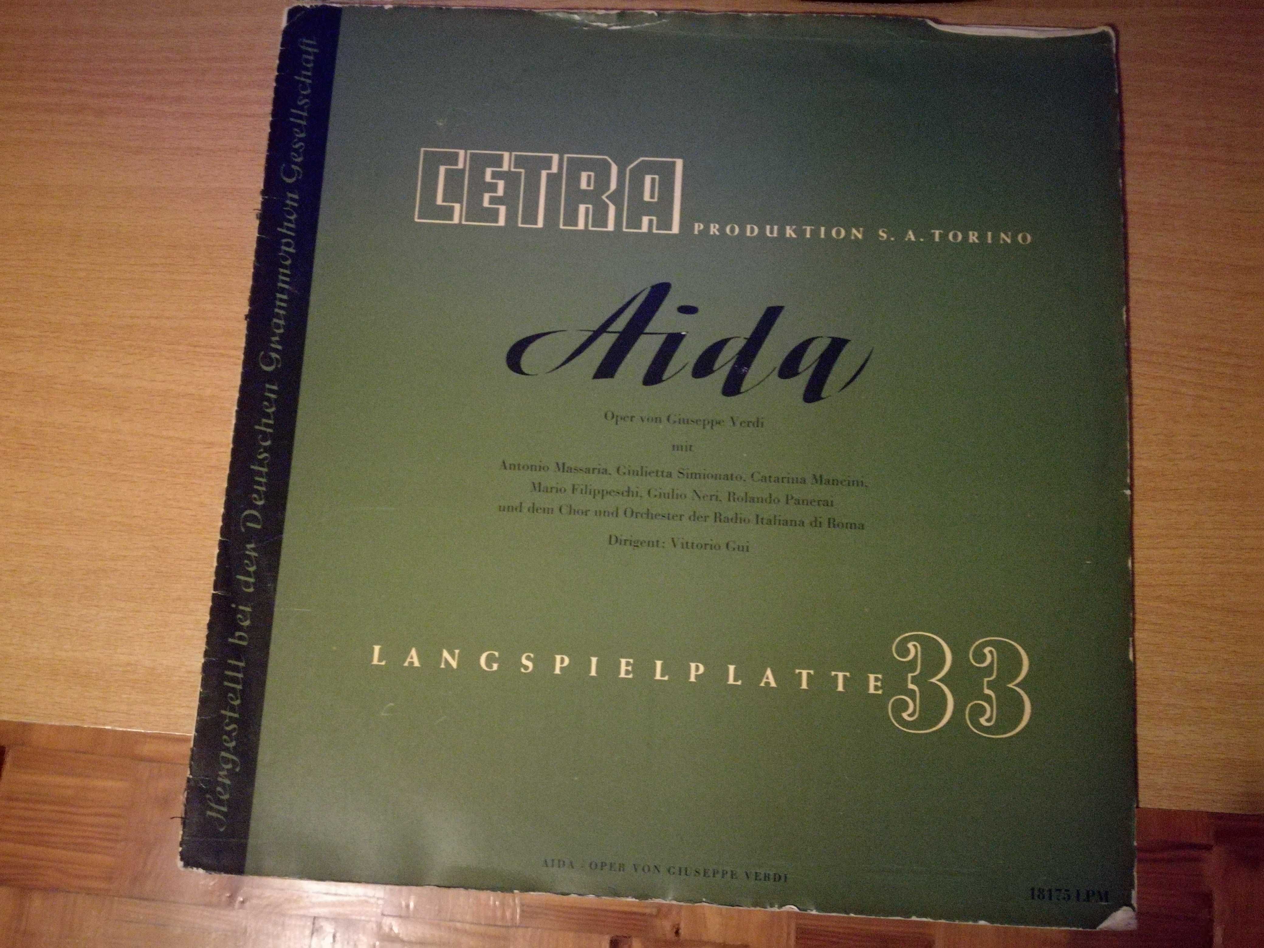 Disco Vinil especial antigo Giuseppe Verdi - AIDA