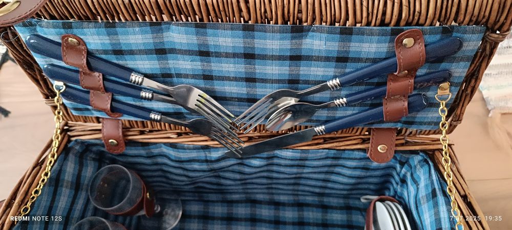 Wiklinowy kosz piknikowy SUMMERTIME 4 os