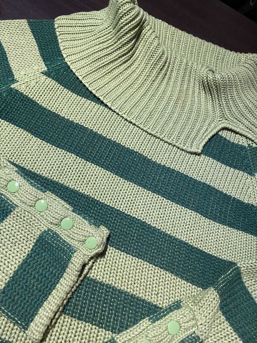 Solar S zielony sweter bawełna