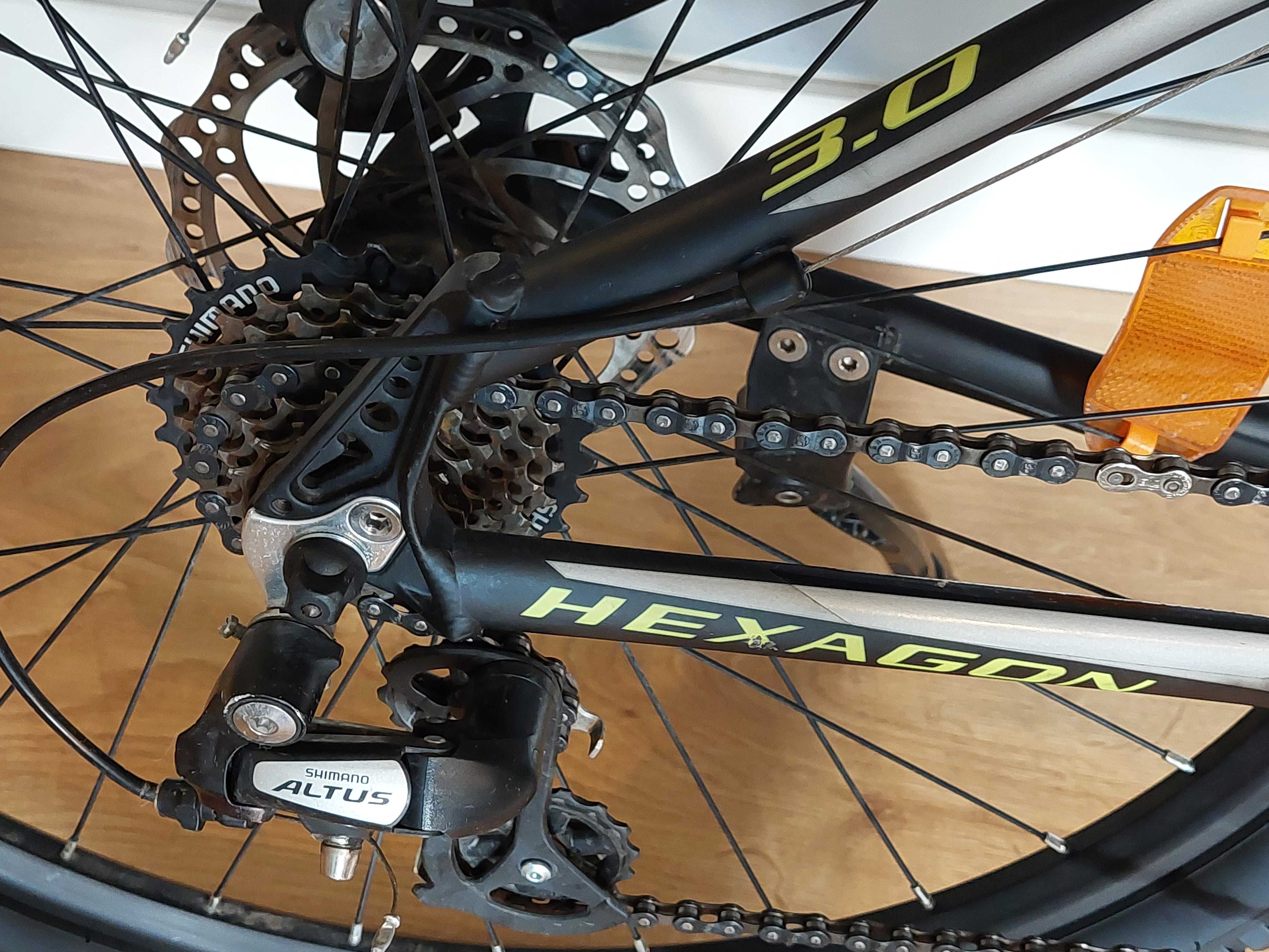 Rower górski MTB KROSS HEXAGON 3.0 Shimano tarczowe dokumenty jak Nowy