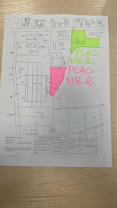 Plac na wynajem Łojki k. Blachowni