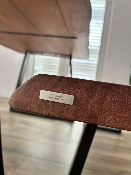 Mesa de jantar 1.8M e 1 banco corrido de madeira maciça de acácia