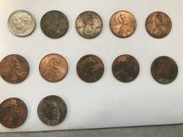 Монети one cent 1981,1985,1994,1996,2001,2017,2018р