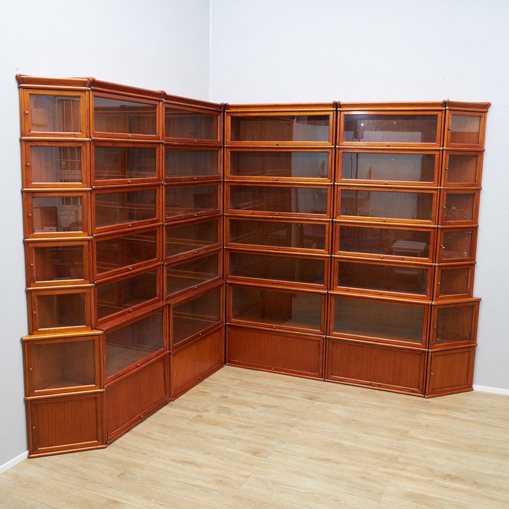 Regał na książki / biblioteka machoniowa GLOBE Wernicke 2 połowa XX w.