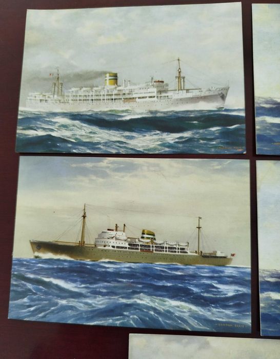 Lote de 5 Postais "Companhia Colonial de Navegação"