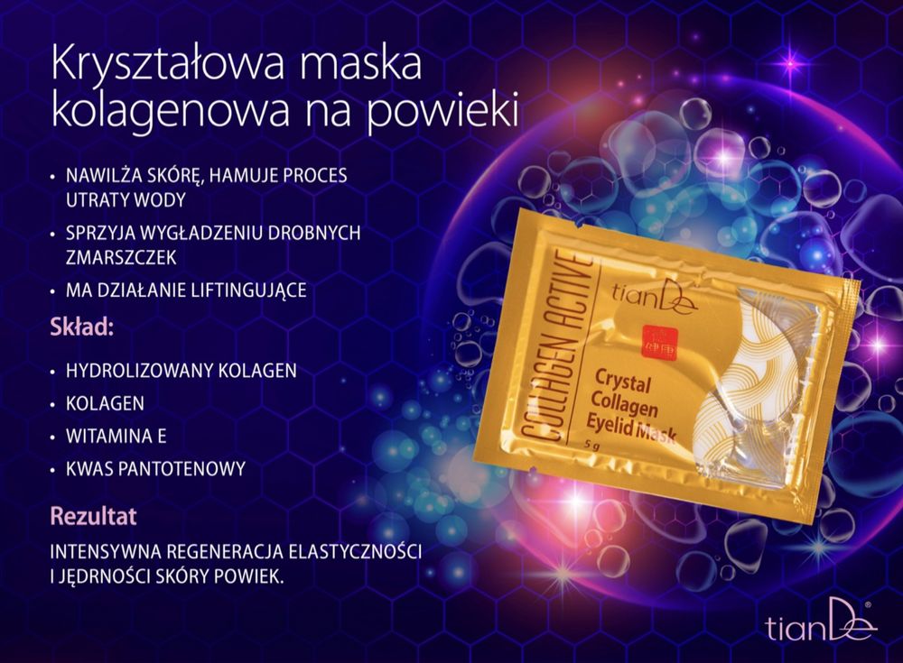 Kryształowa maska kolagenowa na powieki
