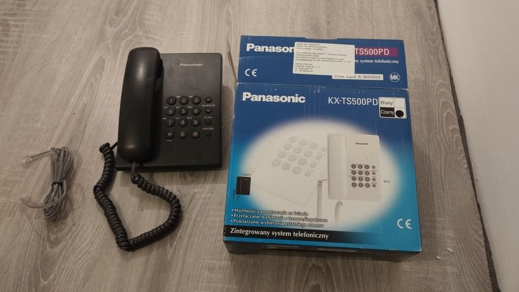 Telefon Panasonic KX-TS500PD czarny