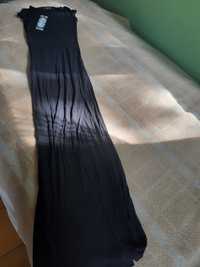 Czarna  sukienka  długa z metką