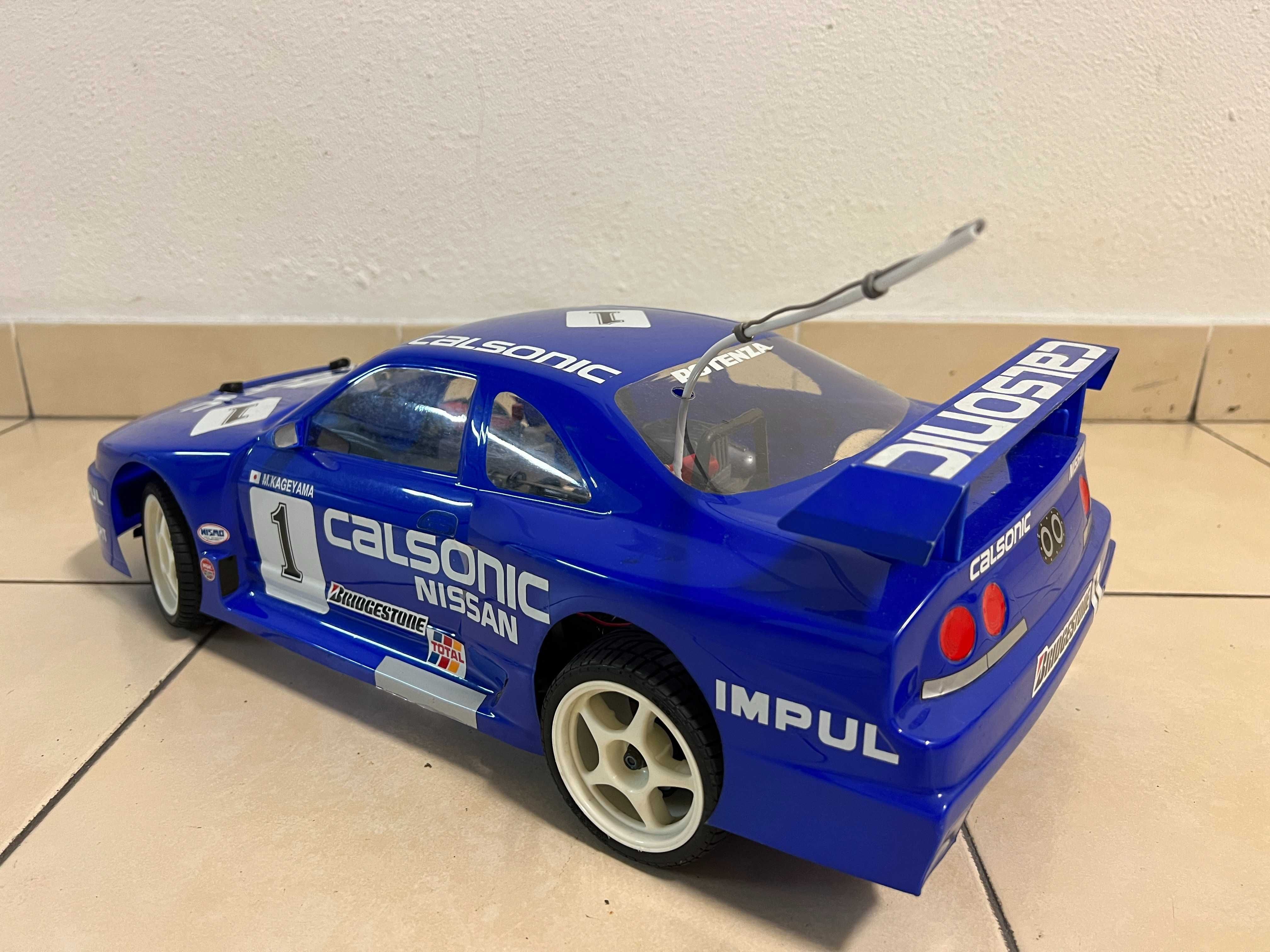 Carro RC Kyosho SuperTen 1/10 GP 4WD Nissan CALSONIC Skyline [usado]