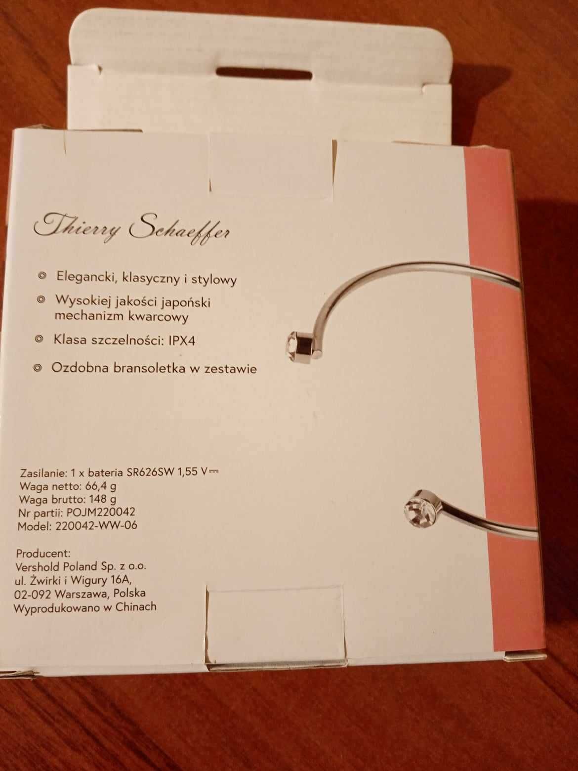 Thierry Sehaeffer elegancki zegarek damski