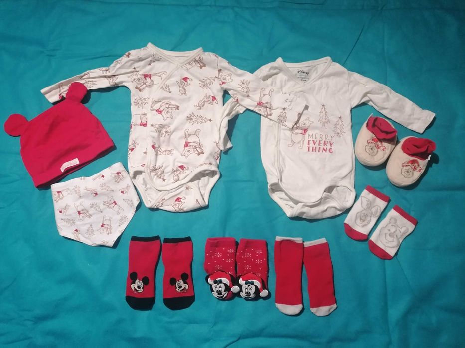 Duży zestaw ubranek świątecznych rozmiar 74