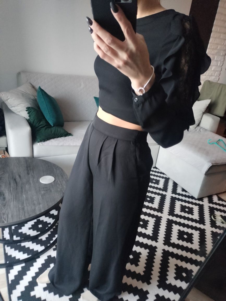 Spodnie szerokie h&m