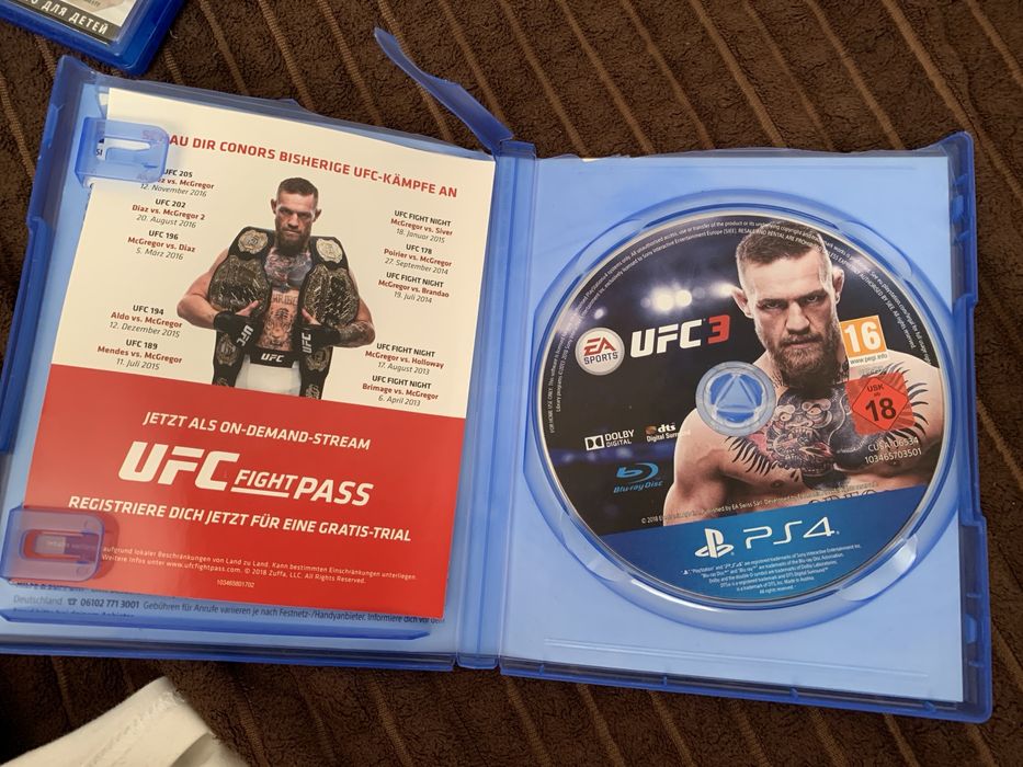 Диск UFC 2, 3 и trackmania для Playstation 4