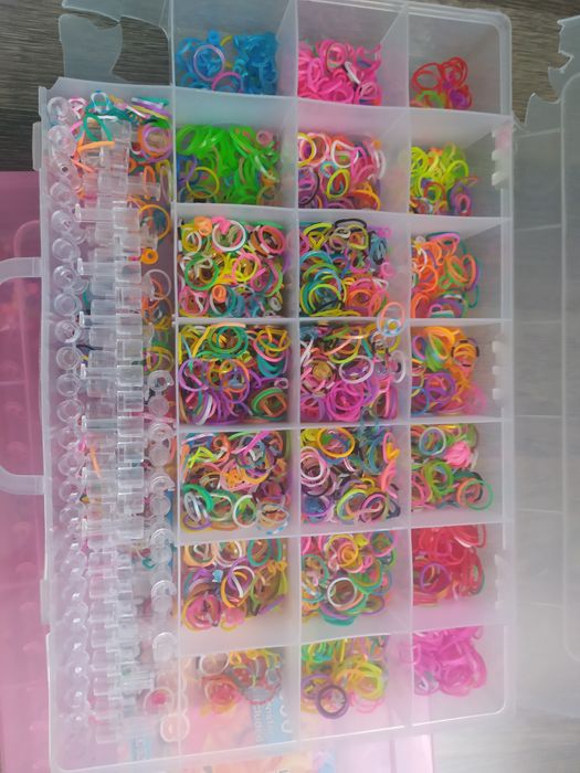 Великий набір резинок для плетіння 2шт+пакет брелків