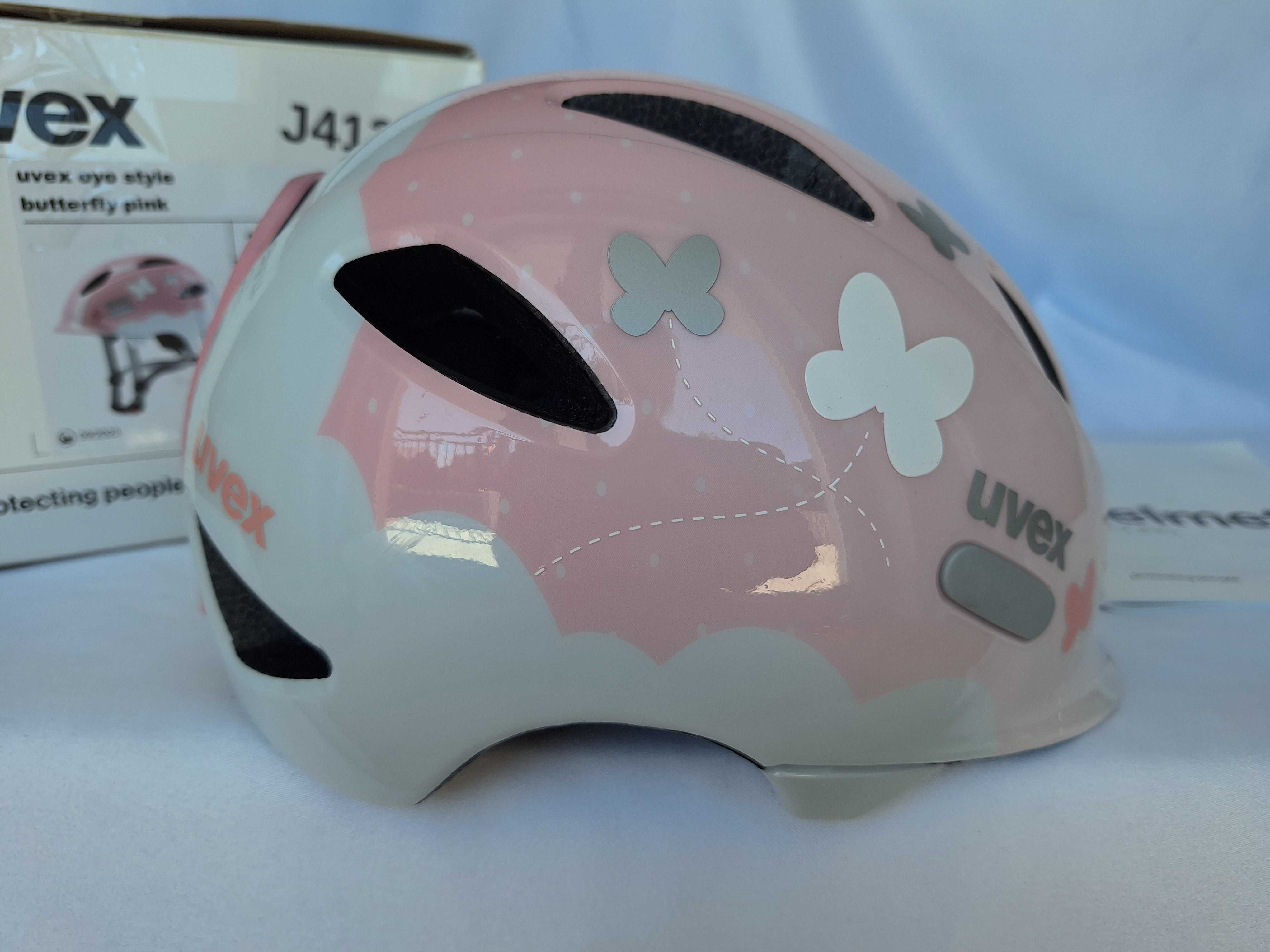 Kask rowerowy dziecięcy Uvex Oyo Style Butterfly Pink XS 45-50cm