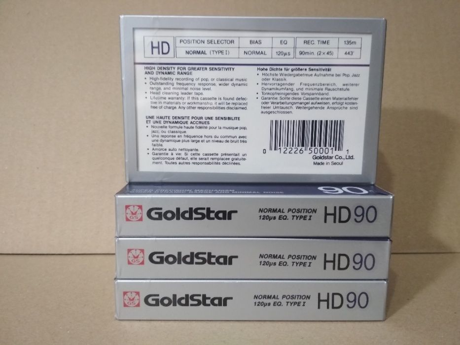 Новые аудио кассеты GOLDSTAR HD90