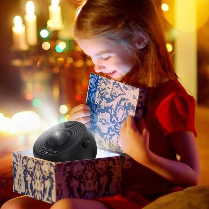 Projektor Gwiazd Planetarium Lampka Nocna LED USB 13 Projekcji 360