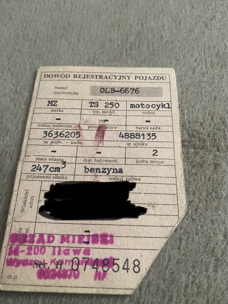 Mz ts 250 kompletna w częściach