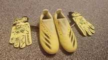 Buty do piłki nożnej korki neon żółty limonkowe Adidas 35