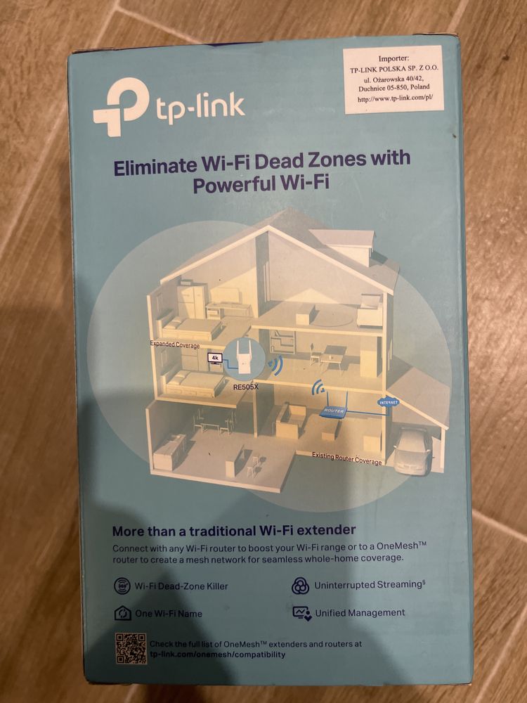 Tp-link Wi-Fi 6 Range Extender Wzmacniacz sygnału