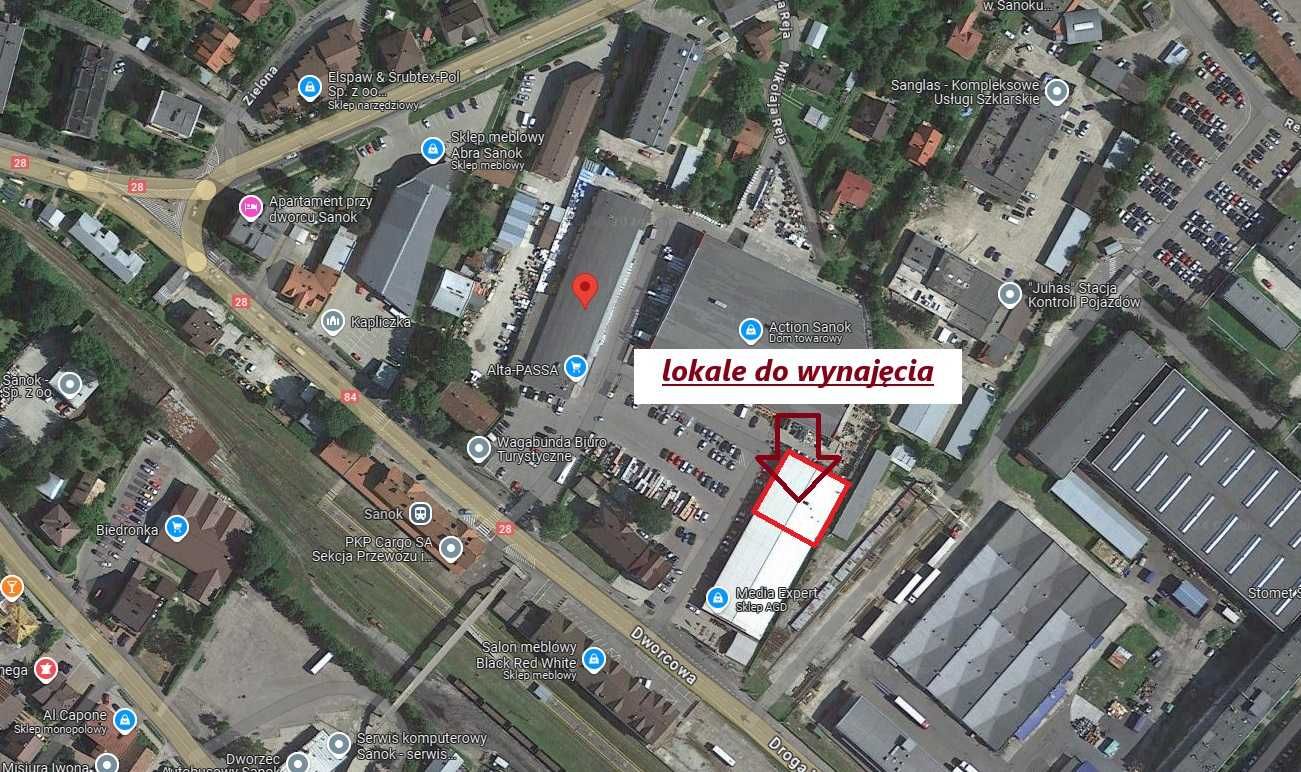 Sanok lokale do wynajęcia 330 - 180 -170 m2