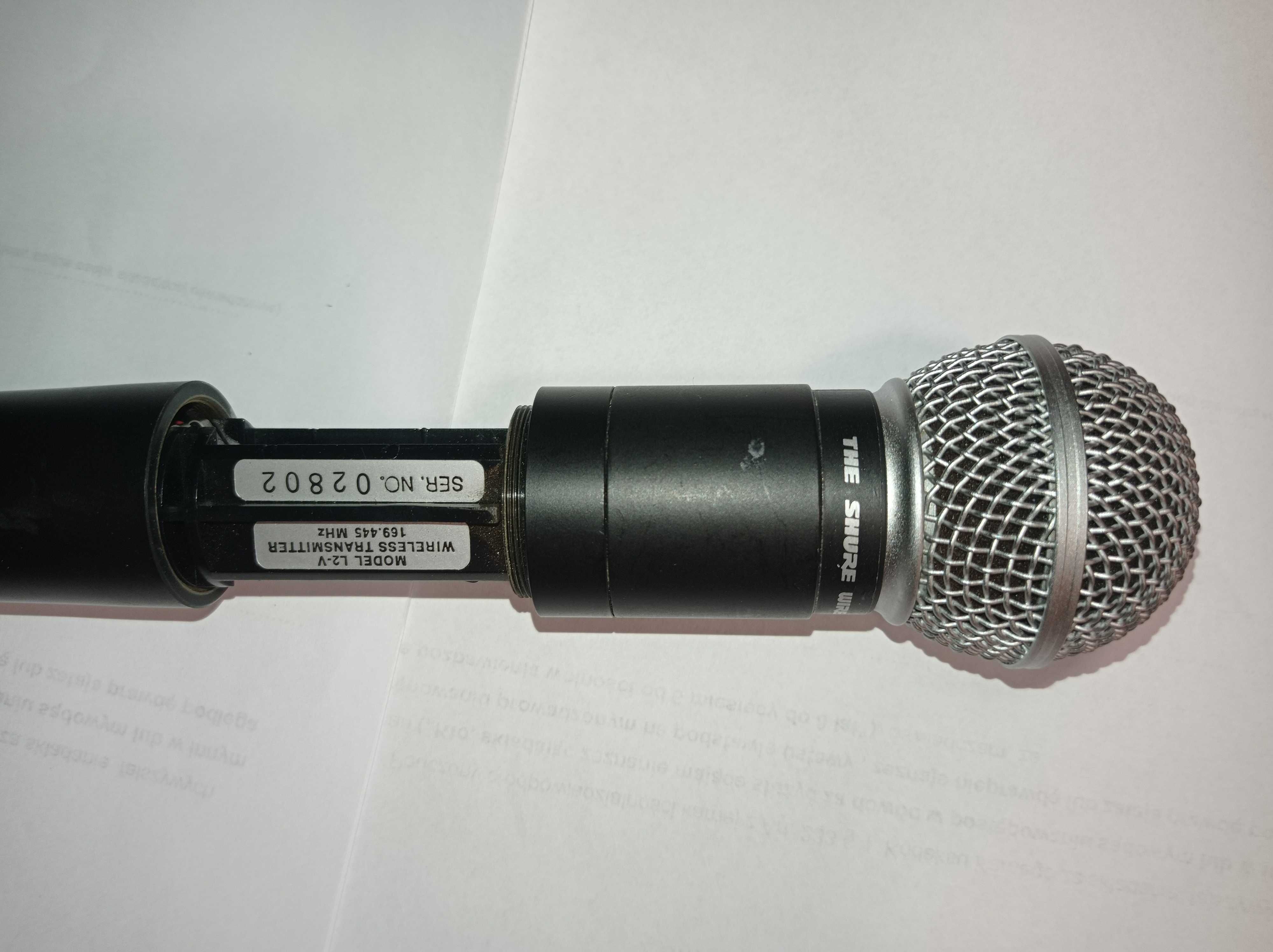 Stary mikrofon bezprzewodowy - Shure + odbiornik SHURE L3
