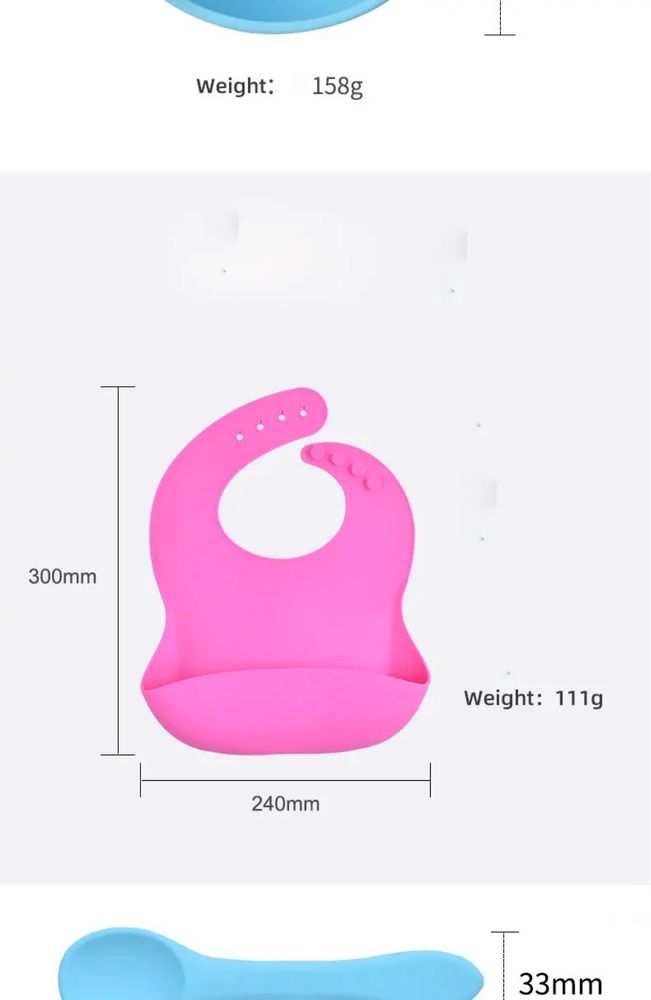 Conjunto Louça de silicone para crianças