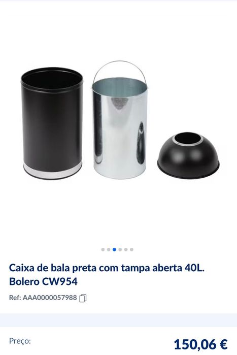 Caixote lixo preto