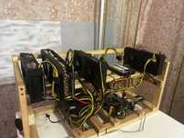 Майнінг ферма на 4 відеокарти RX 5600 XT 6 gb