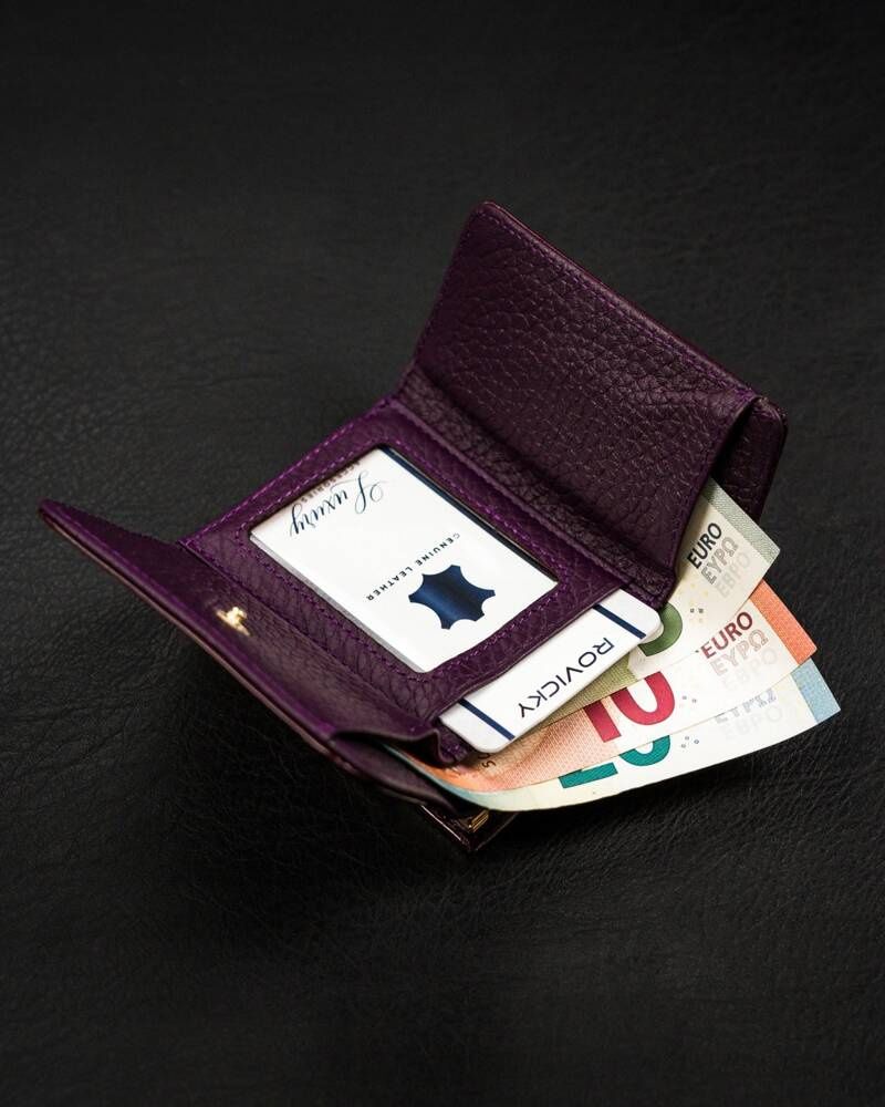 lakierowany, skórzany portfel damski z systemem rfid - lorenti