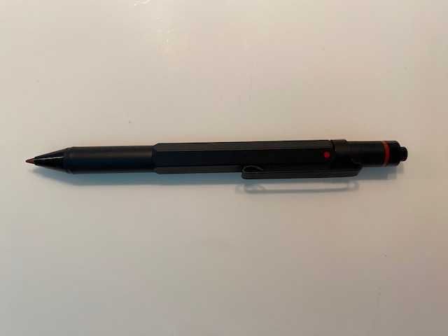 Rotring 600 trio Matte Black Blue Red & Pencil - Very rare