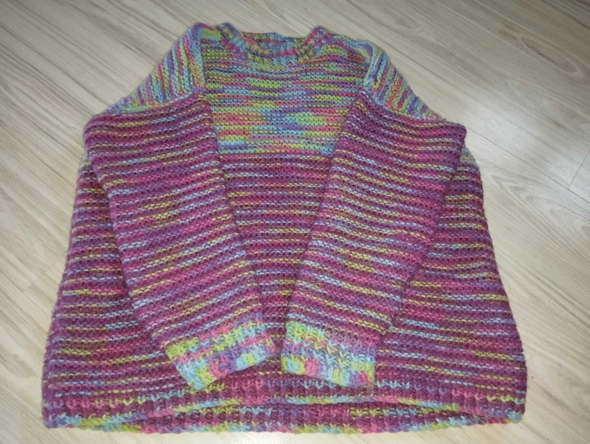 Wool handmade Sweter górki 100% wełna ręcznie robiony. M/L