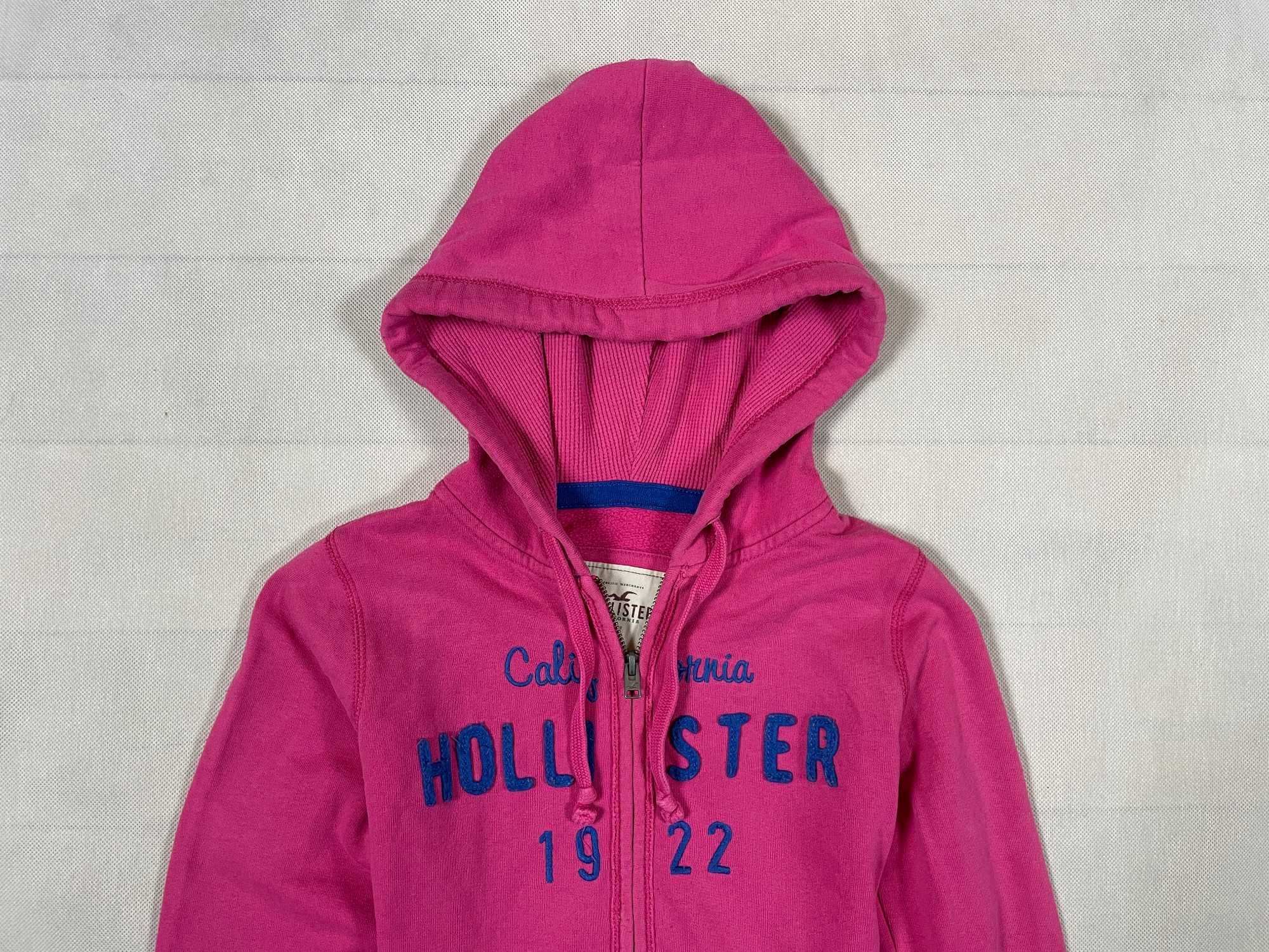 Hollister Bluza Damska Różowa Kaptur Zip Logo Klasyk Unikat XS