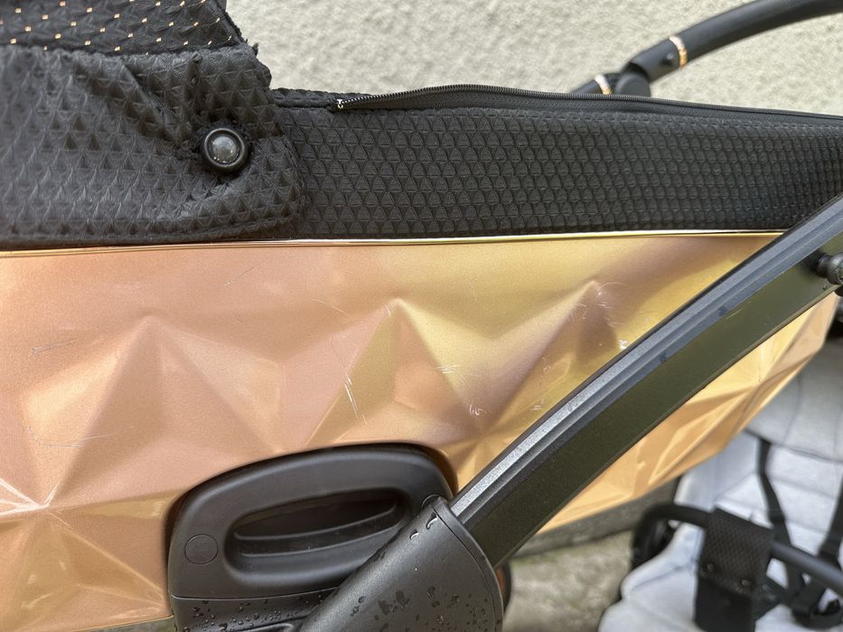 Junama Diamond Mirror Satin wózek wielofunkcyjny 2w1 Black Cooper 02