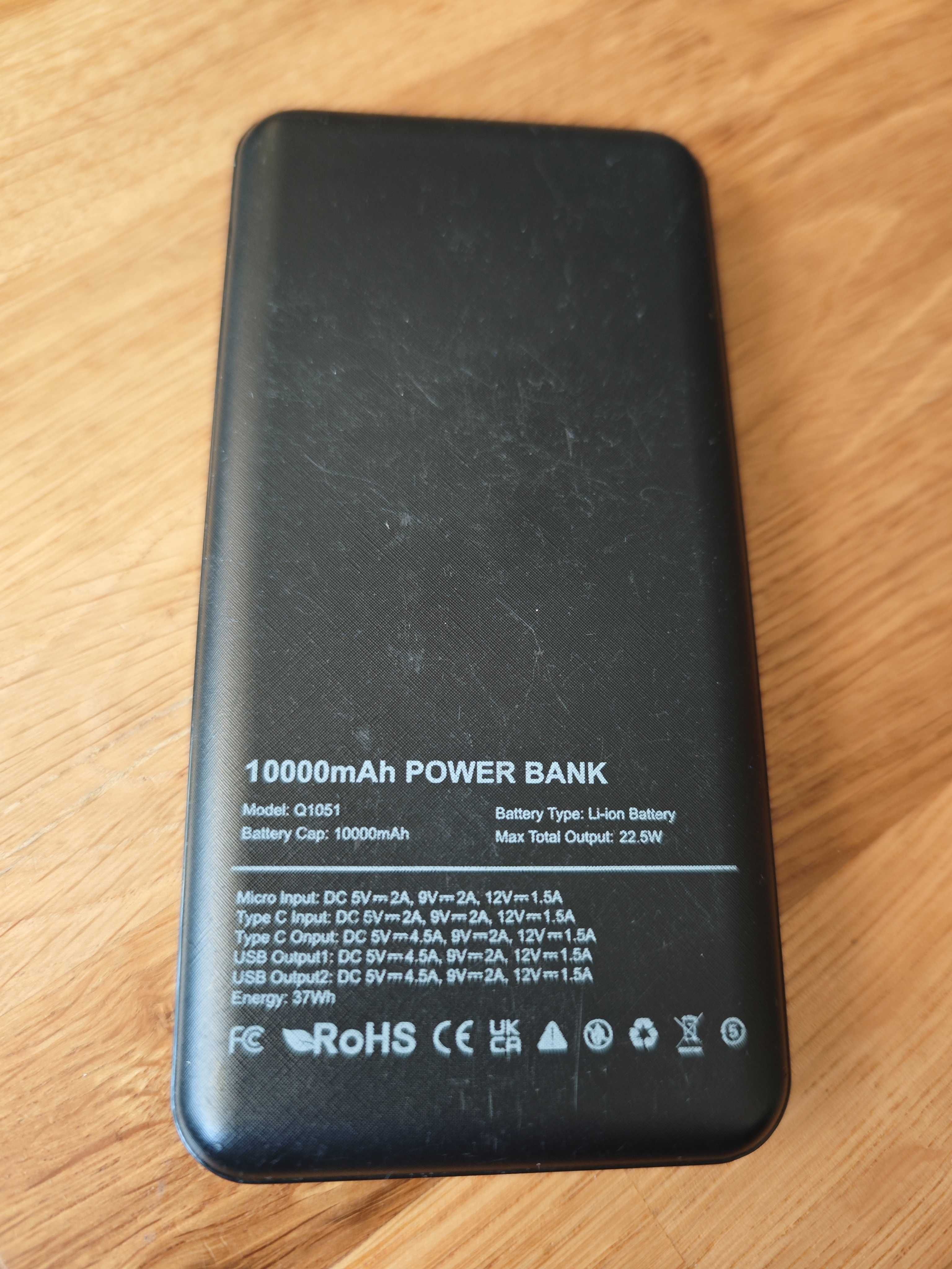 Powerbank 10000mA Q1051 CZARNY