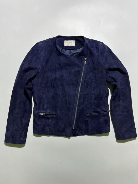 Оригинал, Замшевый кожаный пиджак Sandro Paris s-xs