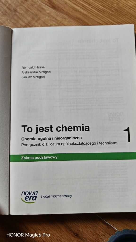 Książka To jest chemia 1  zakres podstawowy