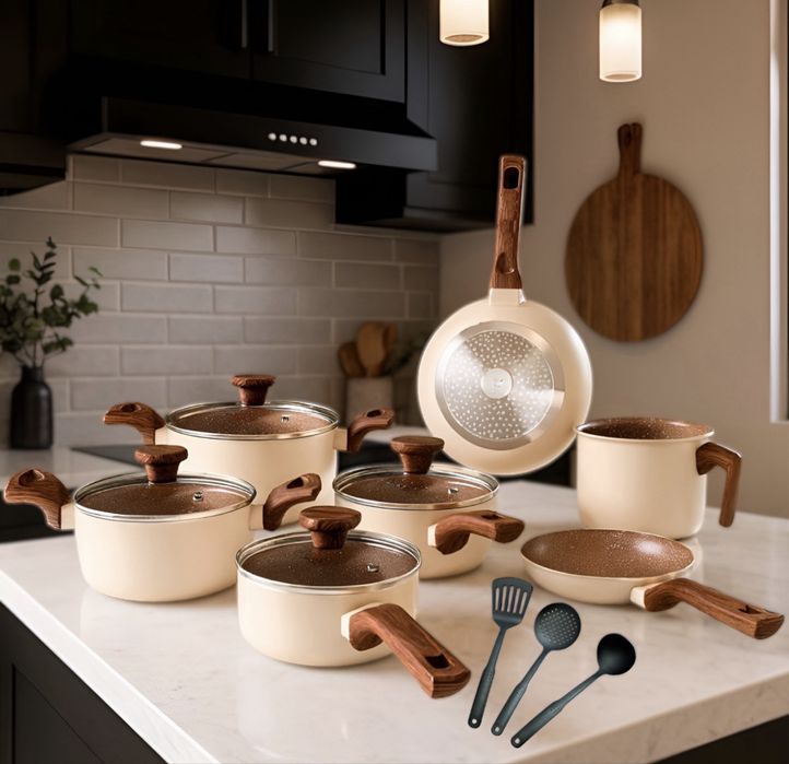 Jogo de panelas cerâmico Antiaderente indução 10 peças