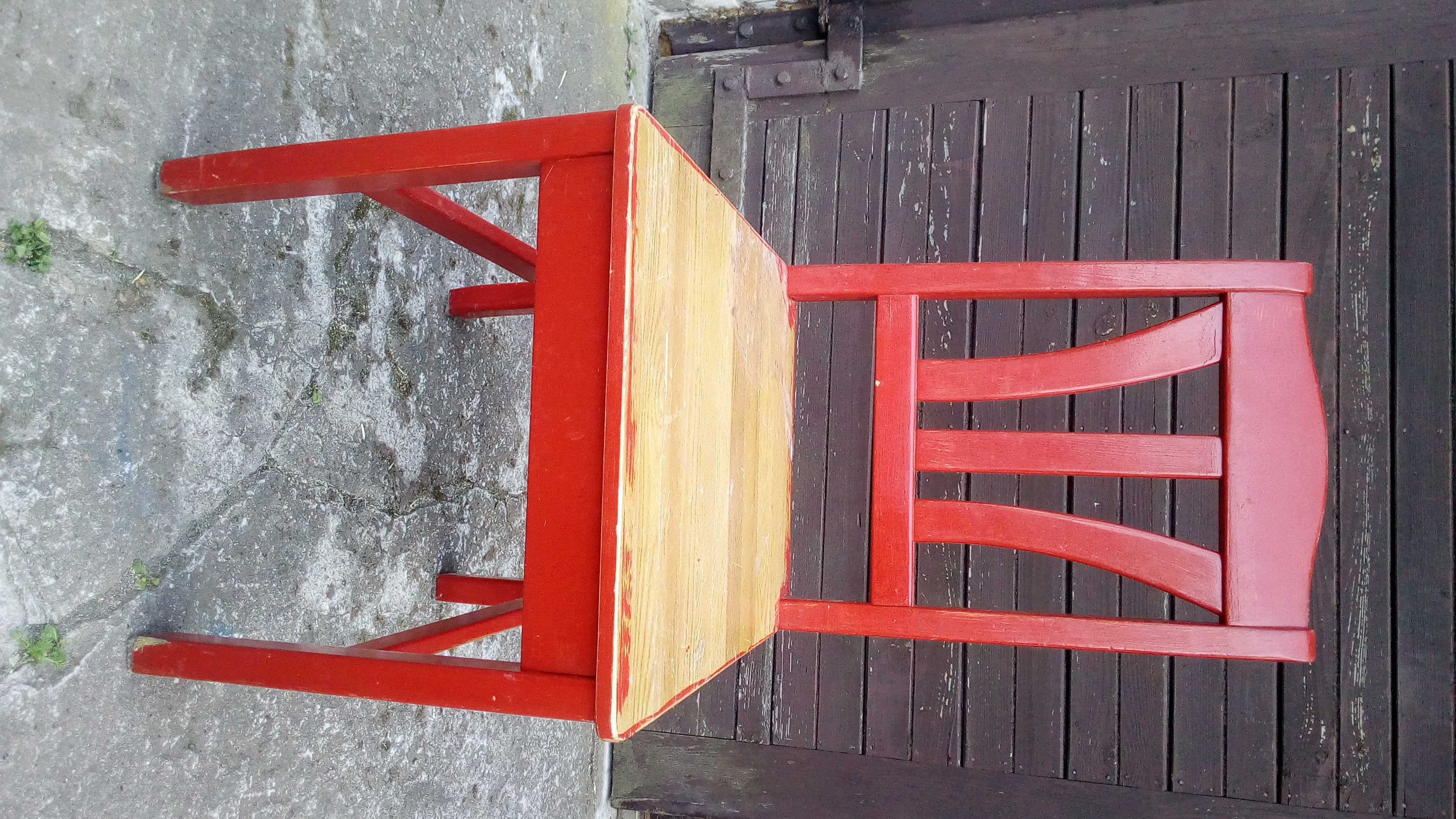 krzeslo drewniane prl
