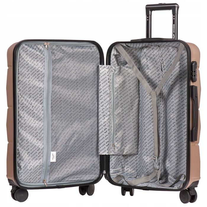 WINGS Poszerzana Walizka Średnia Twarda 63L 4 KÓŁKA ABS+ 149 PEACOCK